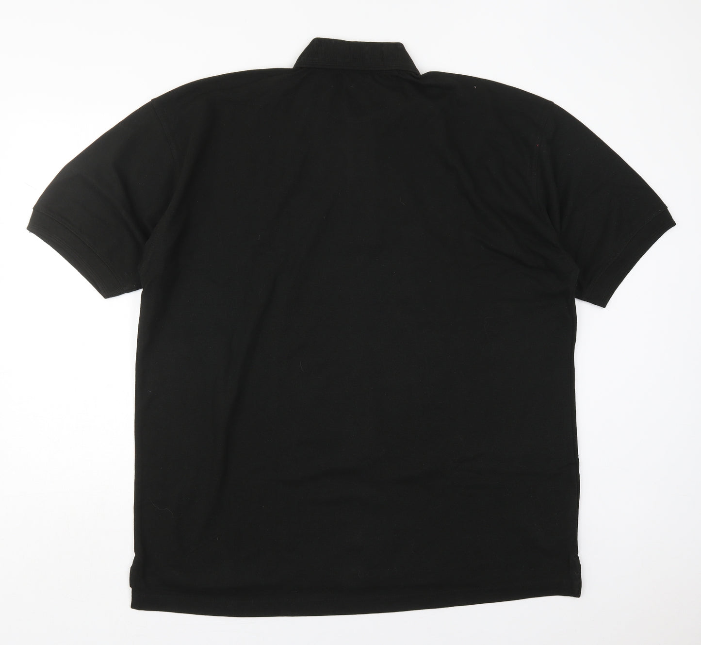 Uneek Mens Black  Cotton  Polo Size 3XL Collared Button