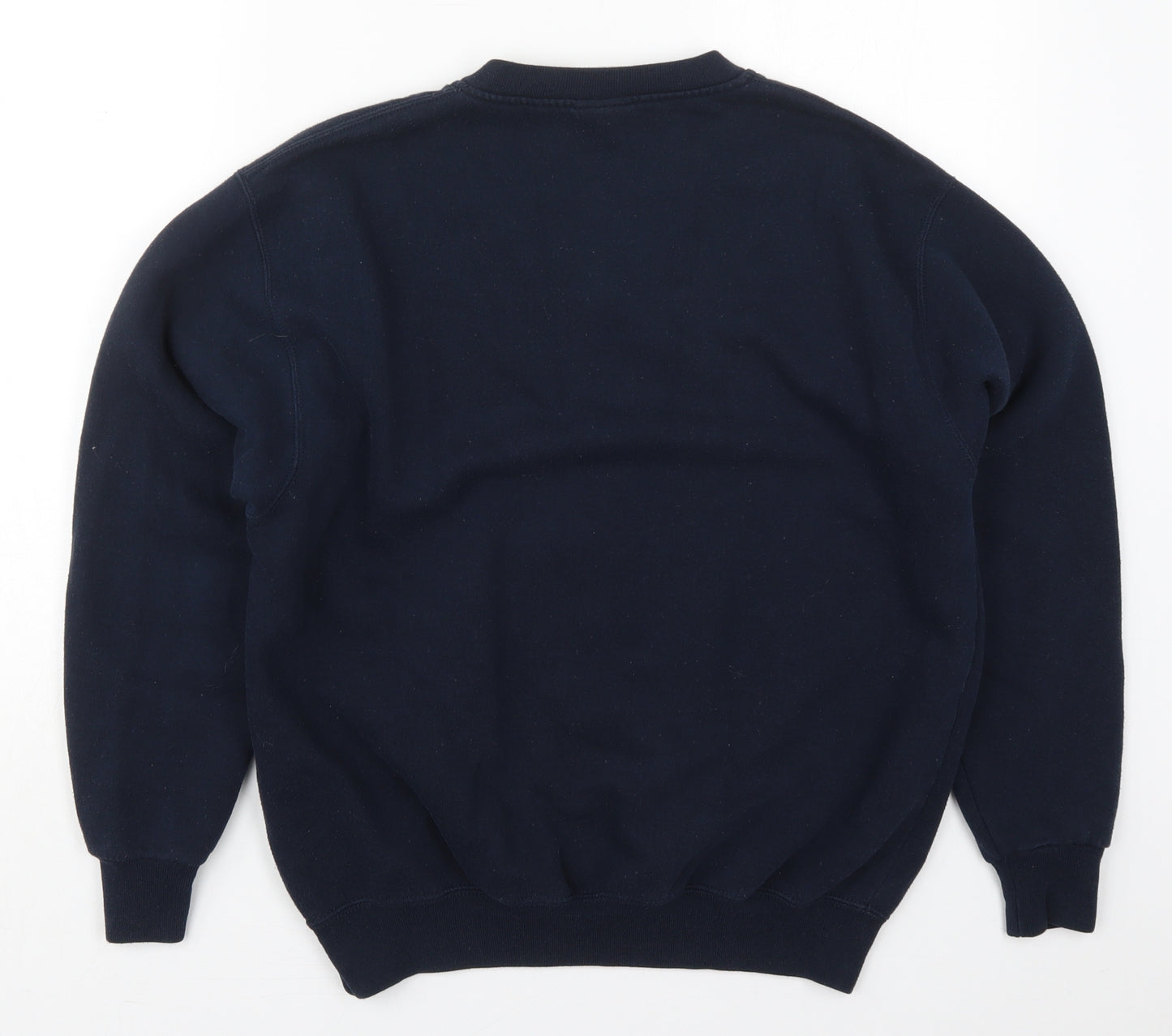 Russell Mens Blue  Cotton Pullover Sweatshirt Size M