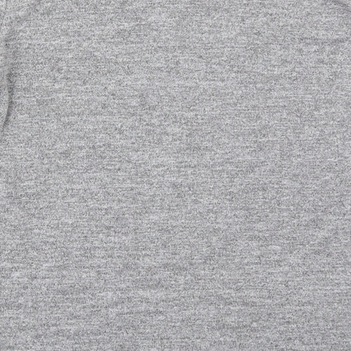 Silk Womens Grey Colourblock Polyester Basic T-Shirt Size M Crew Neck - Red