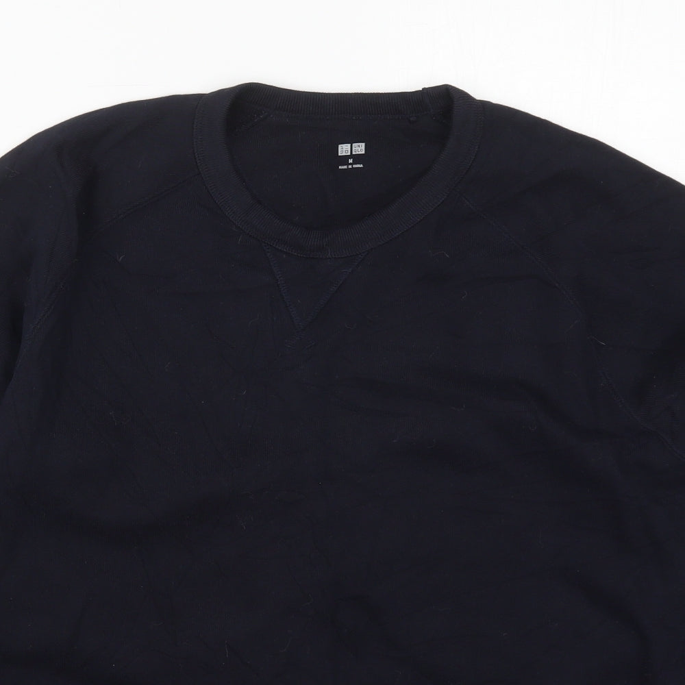 Uniqlo Mens Blue  Cotton Pullover Sweatshirt Size M