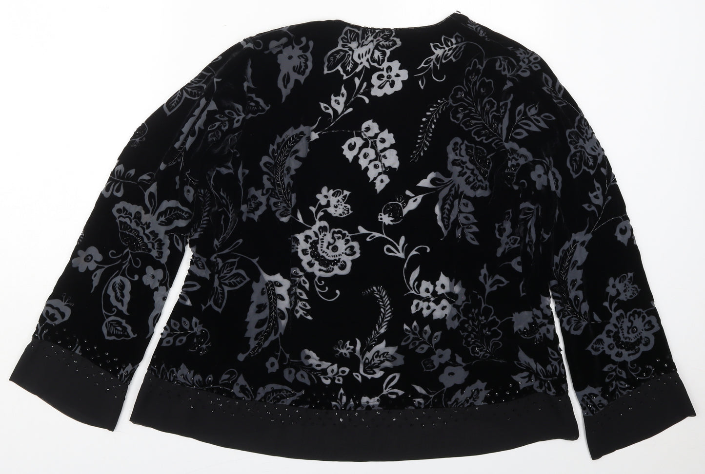 EAST Womens Black Floral  Jacket  Size 14