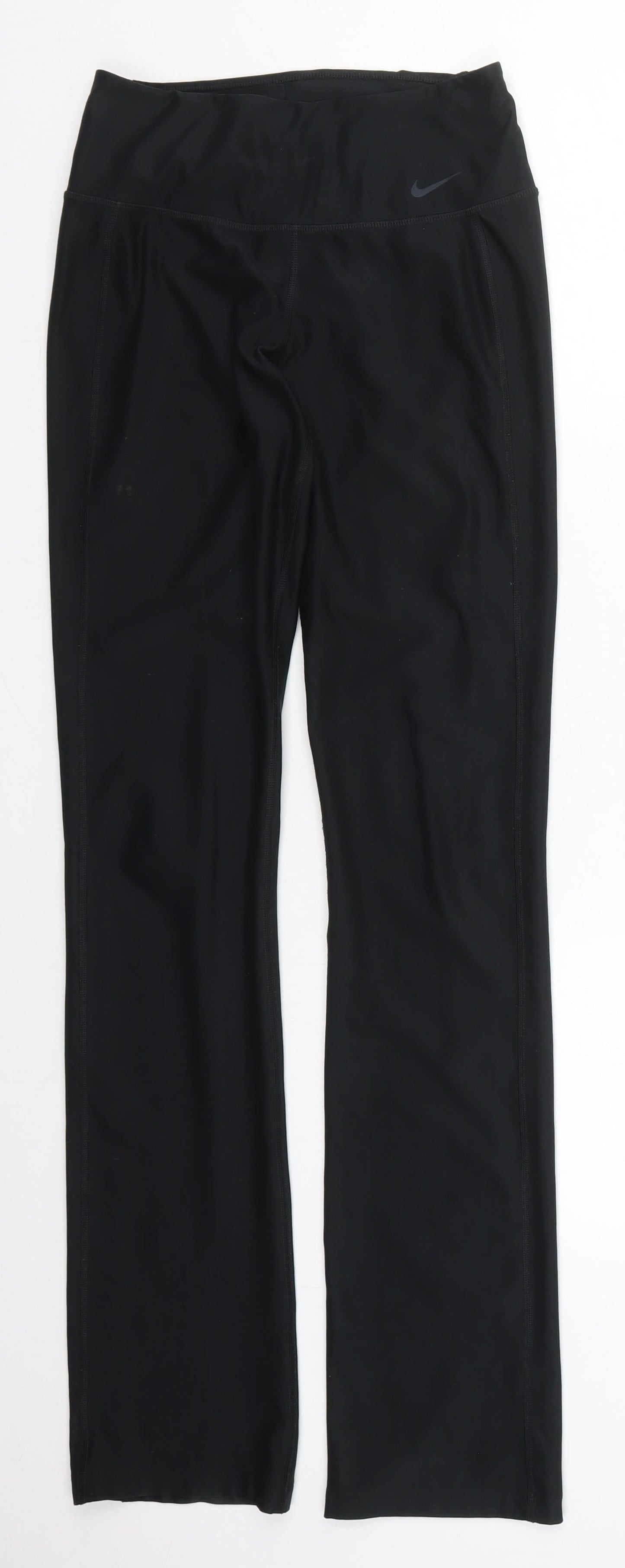 Nike Womens Black  Polyester Track Pants Trousers Size XS L31 in Regular