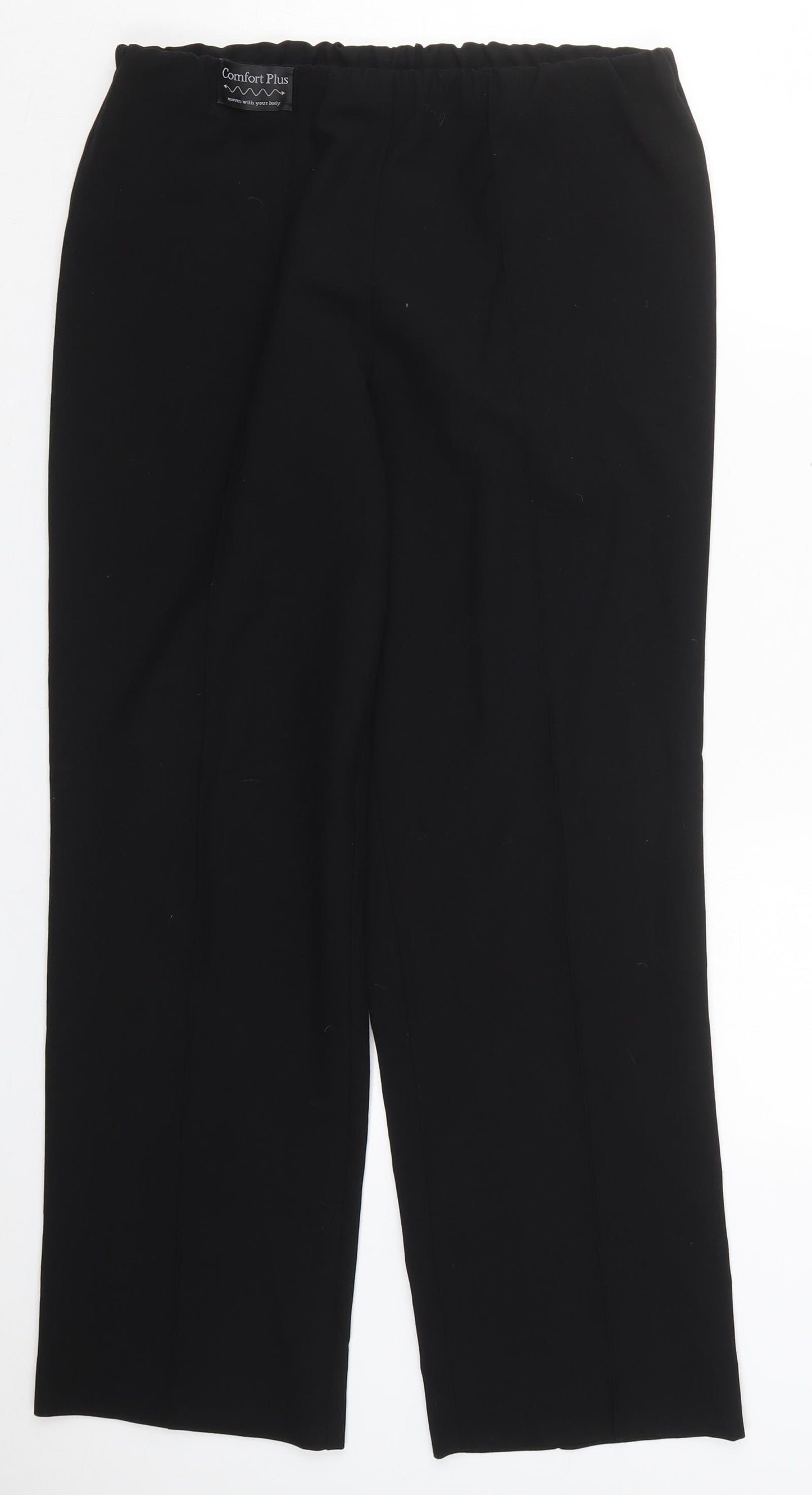 Sarah Hamilton Womens Black  Polyester Trousers  Size 12 L28 in Regular