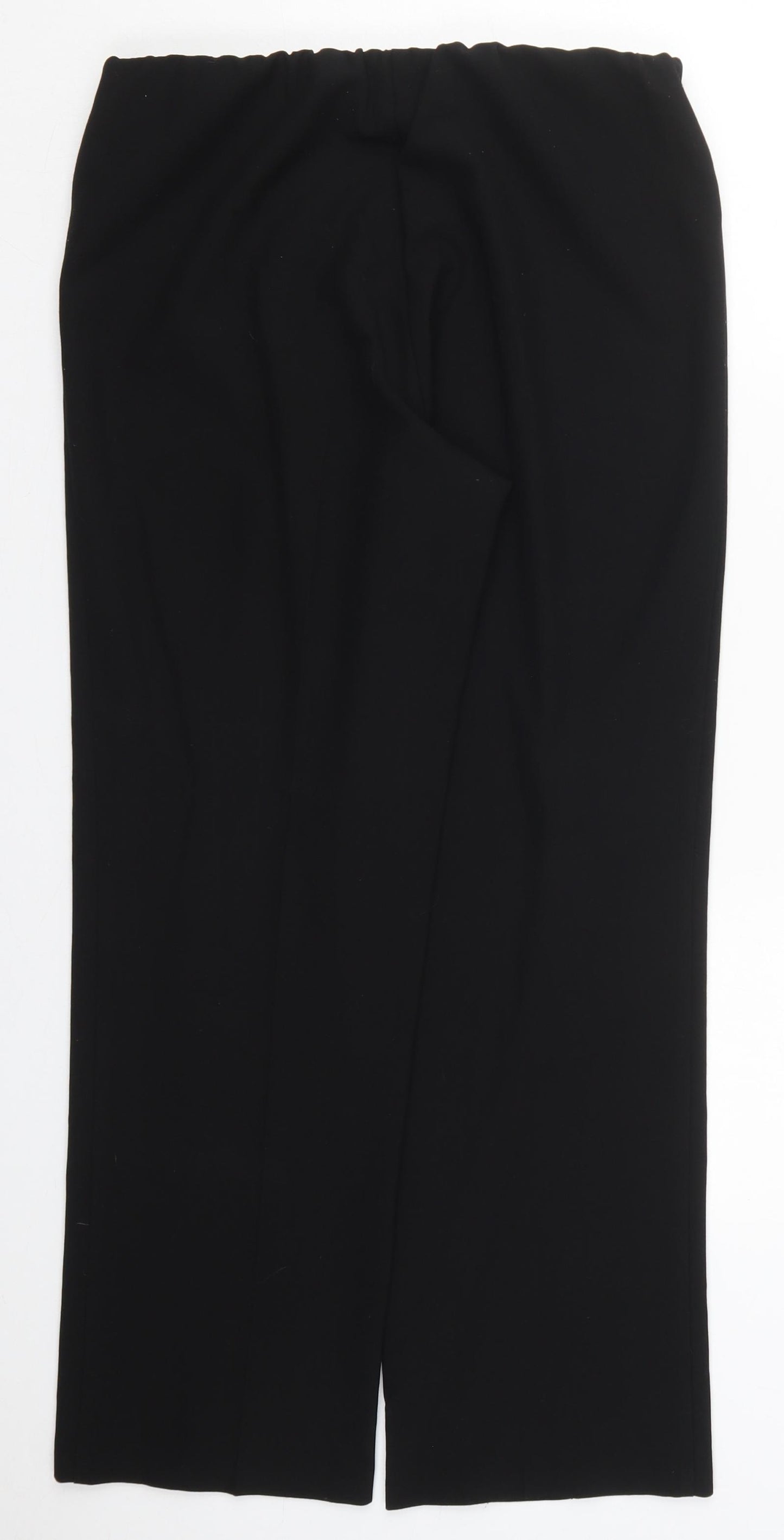Sarah Hamilton Womens Black  Polyester Trousers  Size 12 L28 in Regular