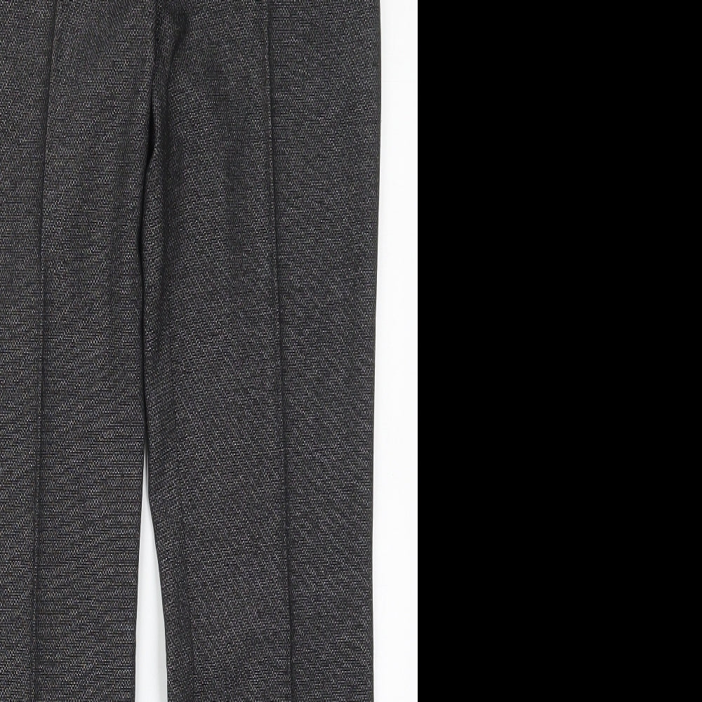 NXT Womens Grey  Polyester Trousers  Size 8 L32 in Regular Hook & Eye