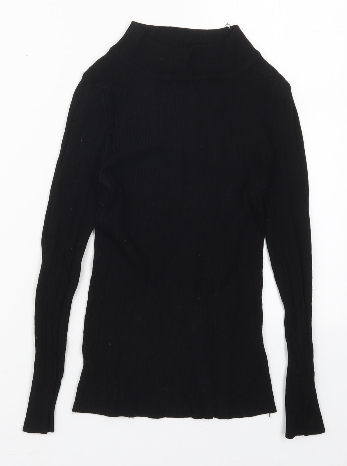 Atmosphere Womens Black Crew Neck  Acrylic Pullover Jumper Size 10