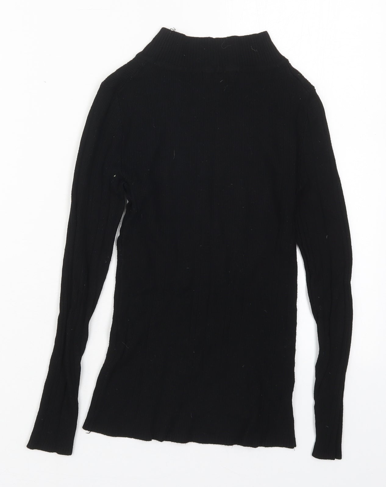 Atmosphere Womens Black Crew Neck  Acrylic Pullover Jumper Size 10