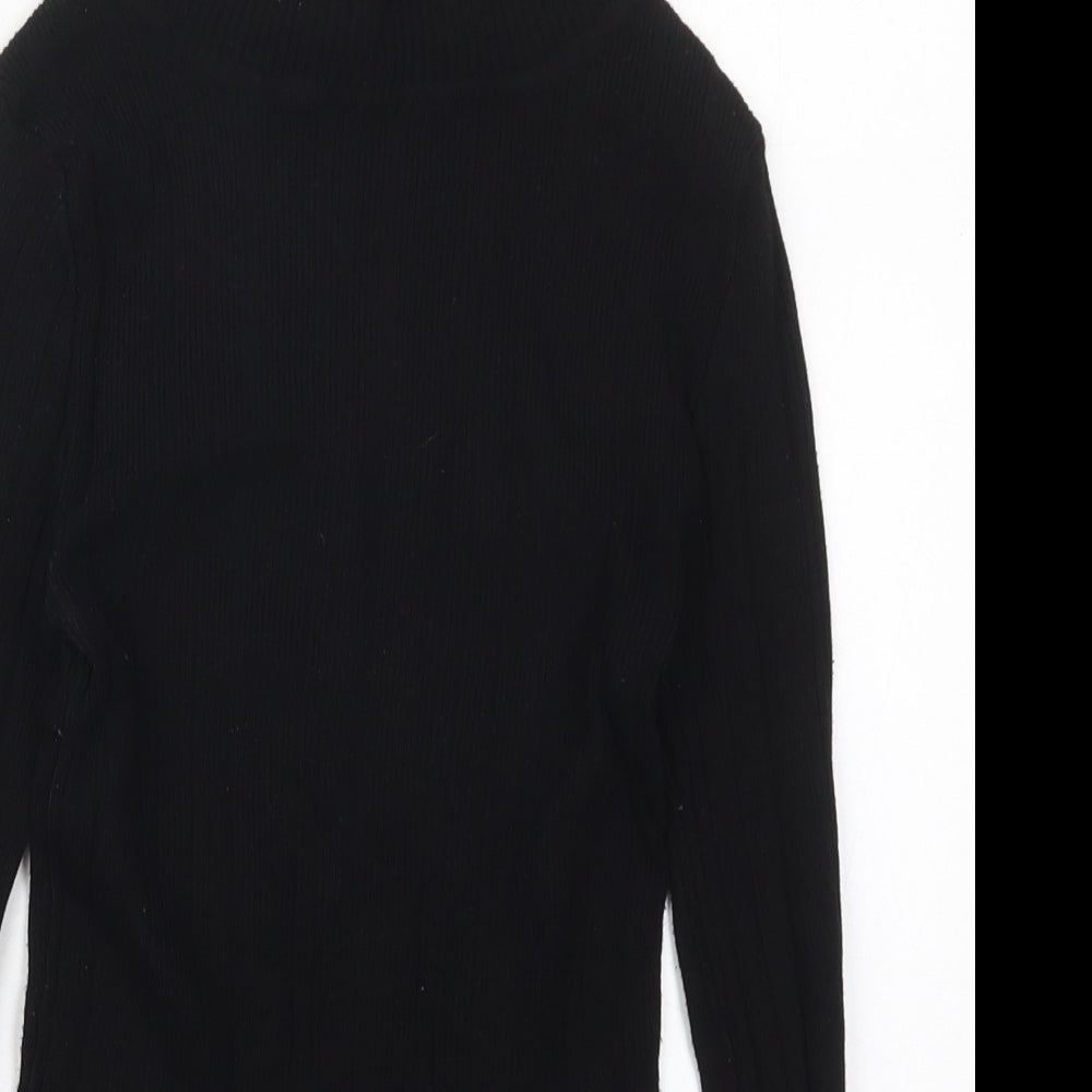 Atmosphere Womens Black Crew Neck  Acrylic Pullover Jumper Size 10