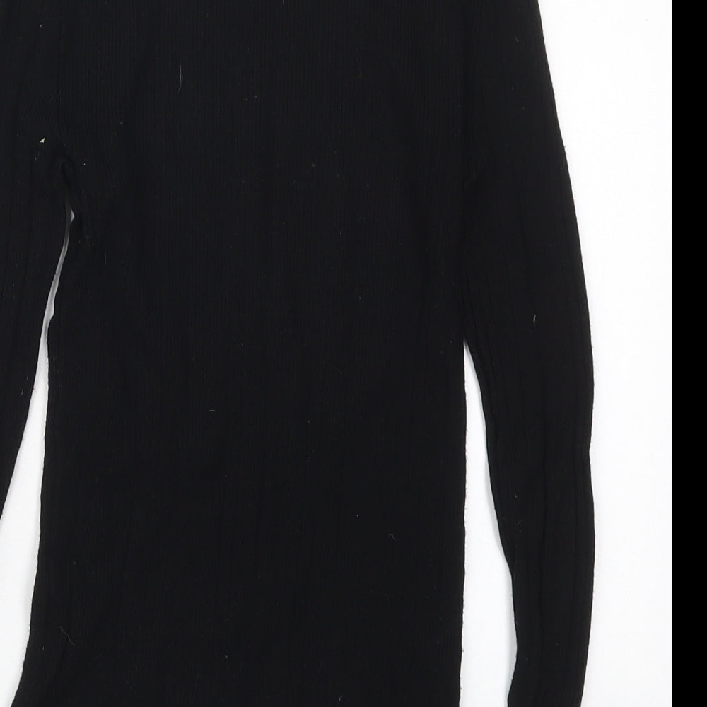 Atmosphere Womens Black Crew Neck  Acrylic Pullover Jumper Size 10