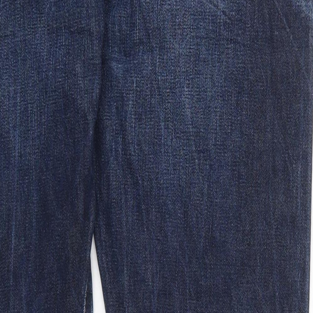 Farrell Mens Blue  Cotton Straight Jeans Size 34 L32 in Regular Button