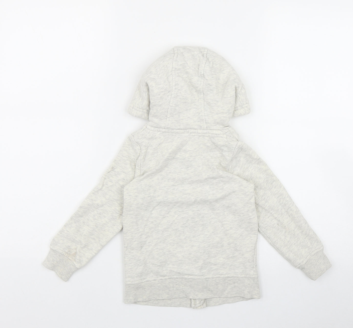 Nutmeg Girls Grey  Cotton Full Zip Hoodie Size 4-5 Years  Zip - Bunny