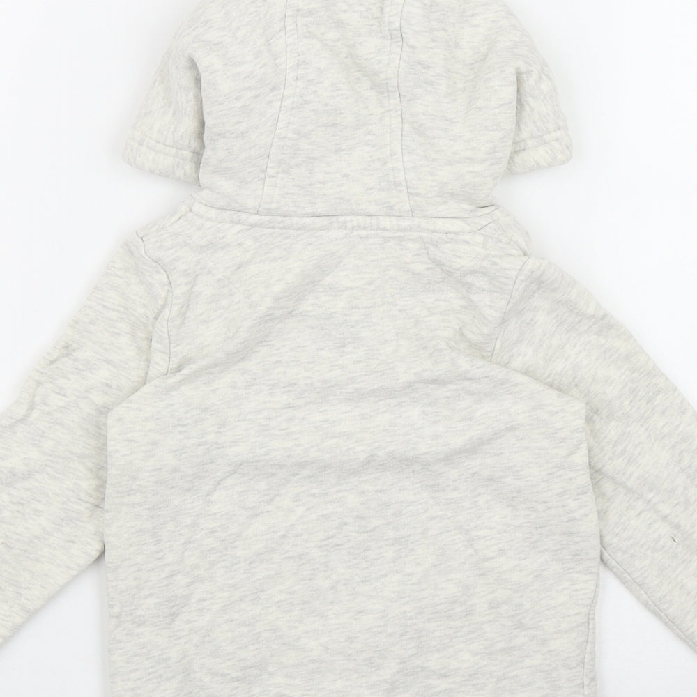 Nutmeg Girls Grey  Cotton Full Zip Hoodie Size 4-5 Years  Zip - Bunny