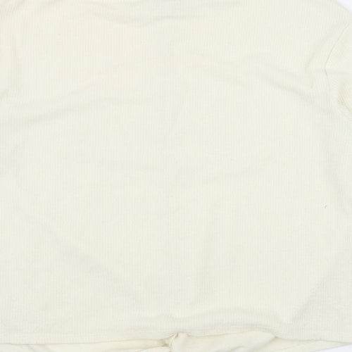 NEXT Womens Ivory Round Neck  Polyester Pullover Jumper Size 14