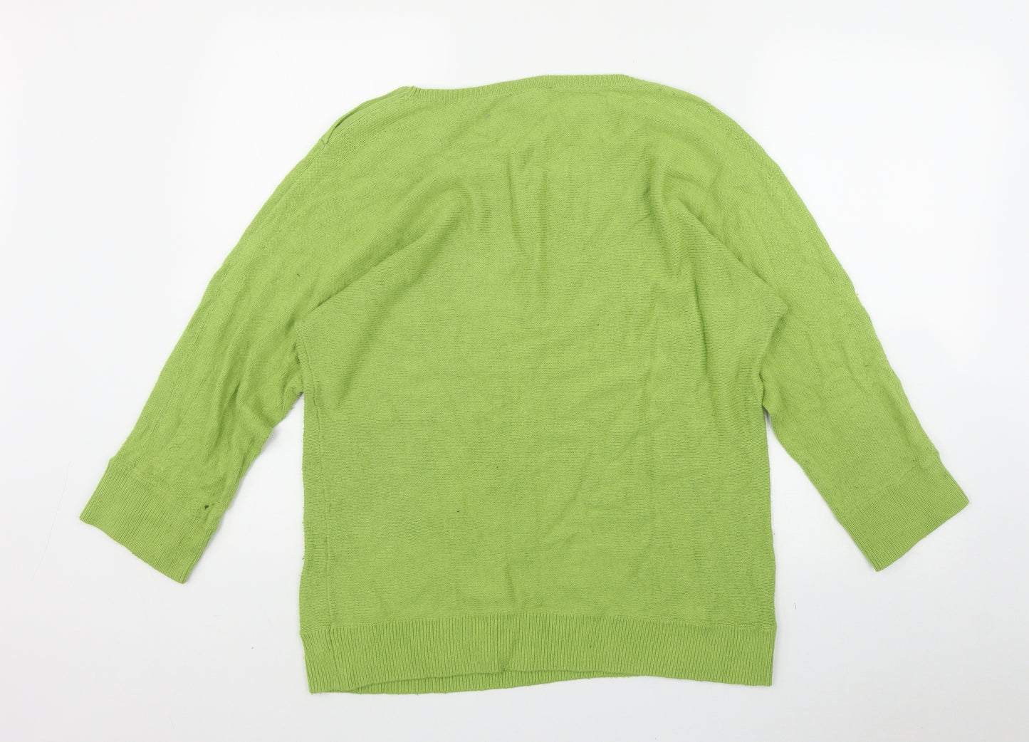 Ann Taylor Womens Green Round Neck  Polyester Pullover Jumper Size XL