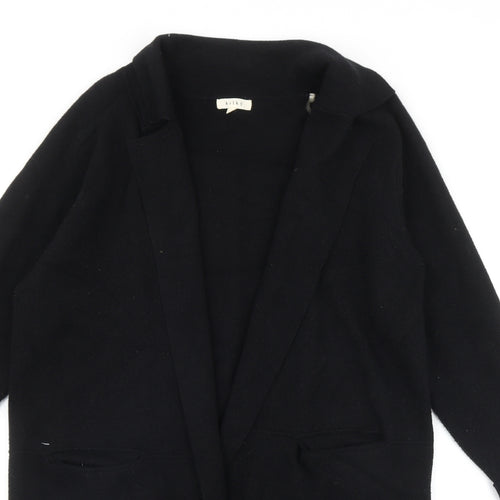 Kilky Womens Black Collared  Wool Cardigan Jumper Size M