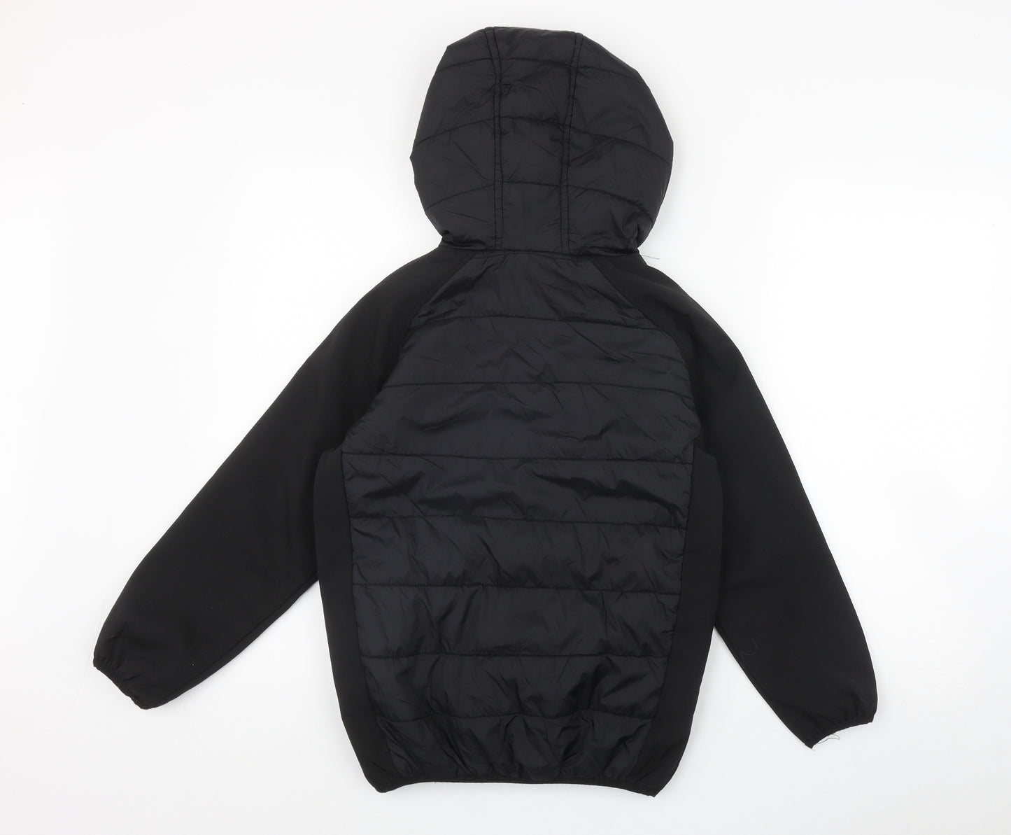 Threadboys Boys Black   Puffer Jacket Coat Size 11 Years  Zip