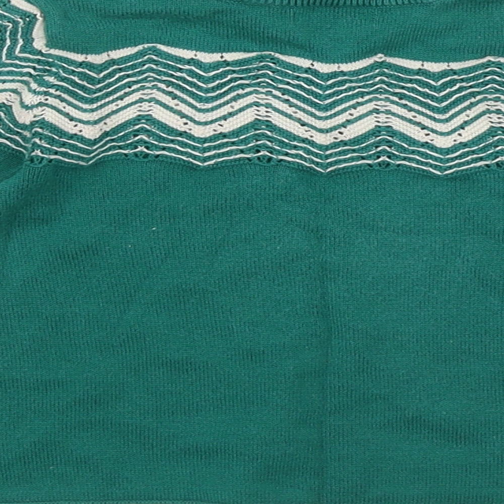 NEXT Girls Green  Cotton Jumper Dress  Size 3-6 Months  Round Neck Button