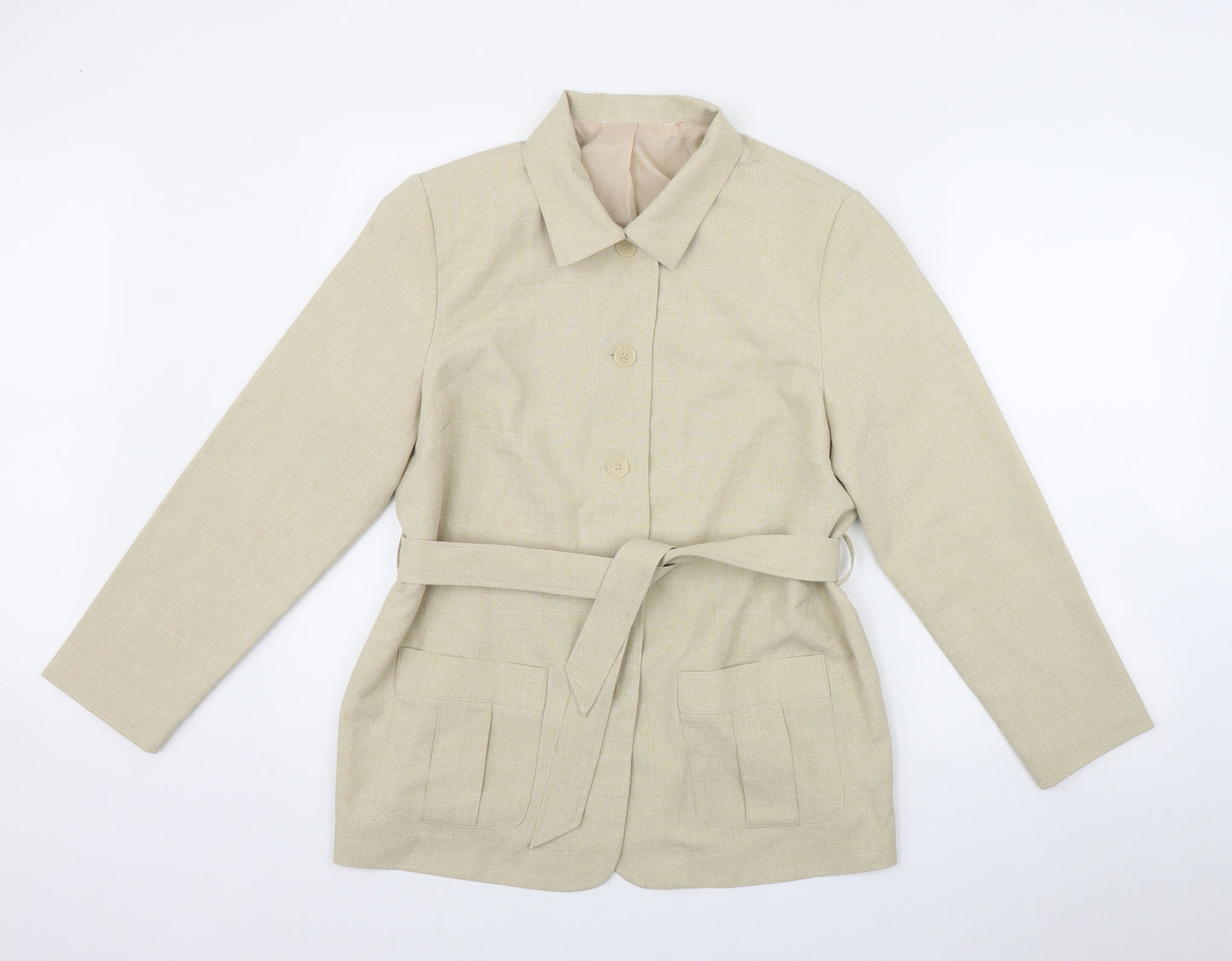 Preworn Womens Beige   Jacket  Size 14  Button