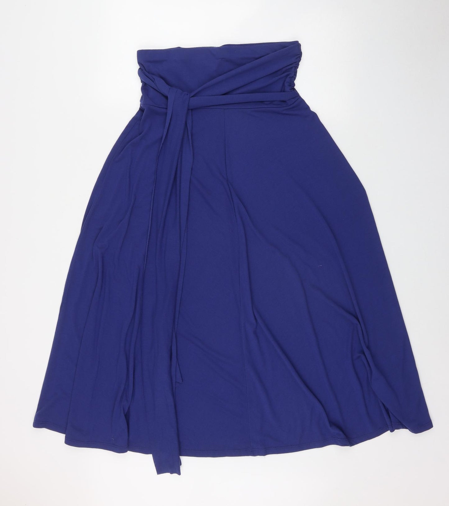 Avon Womens Blue  Polyester Maxi Skirt Size 12   Tie