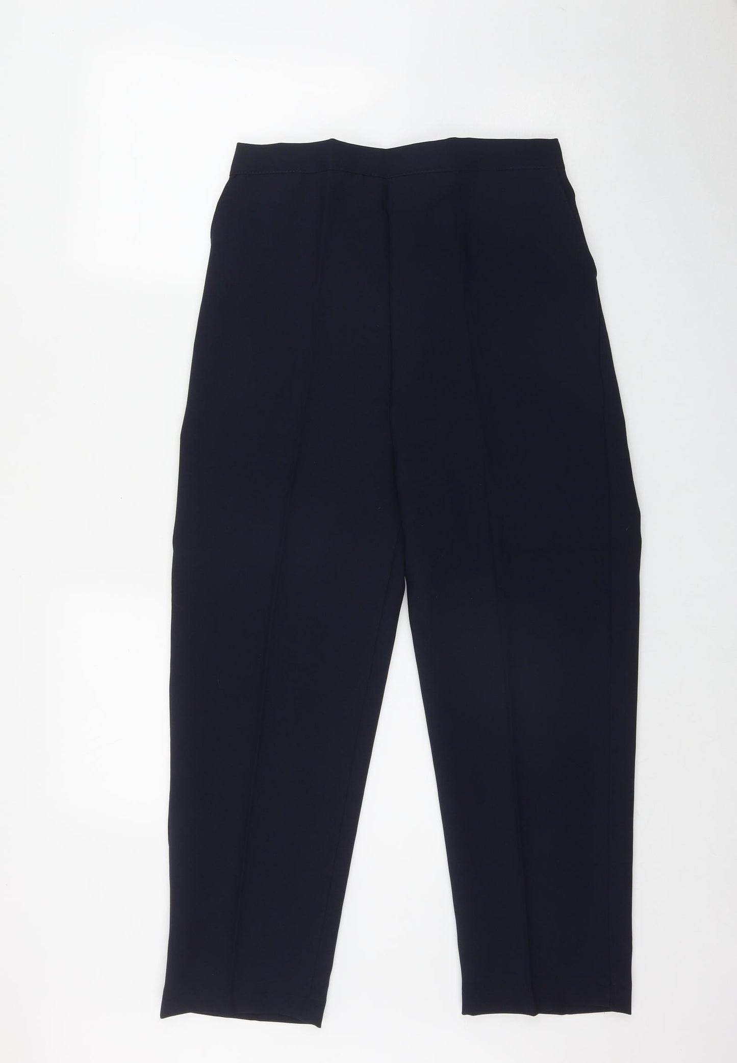 Preworn Womens Blue  Polyester Trousers  Size 14 L24 in Regular