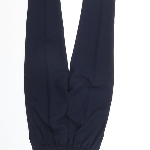 Preworn Womens Blue  Polyester Trousers  Size 14 L24 in Regular