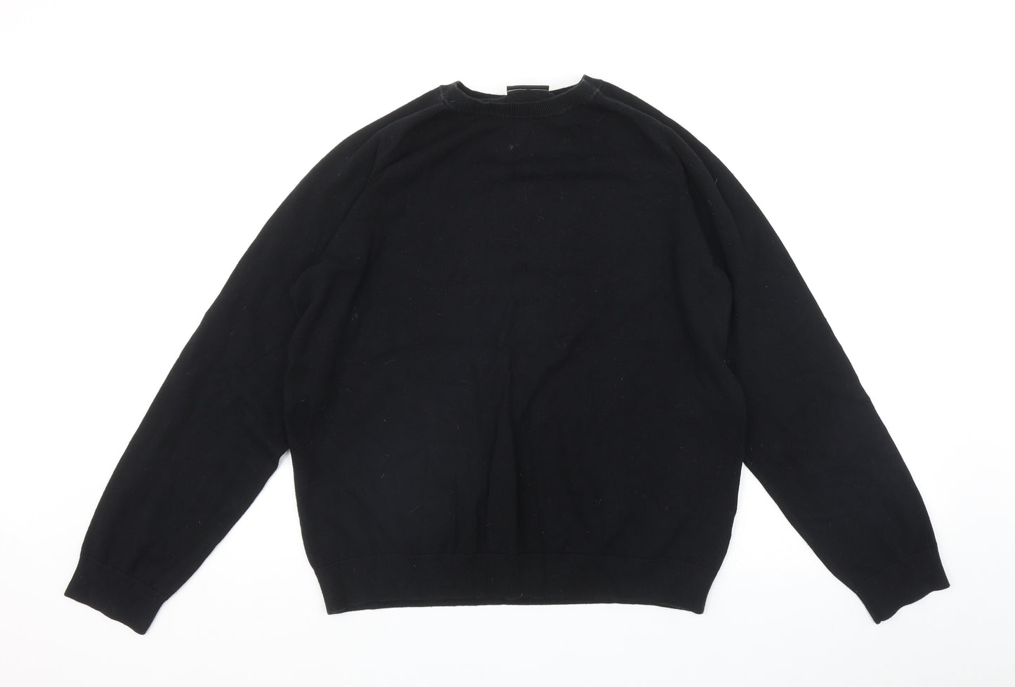 Burton Mens Black Round Neck  Cotton Pullover Jumper Size L