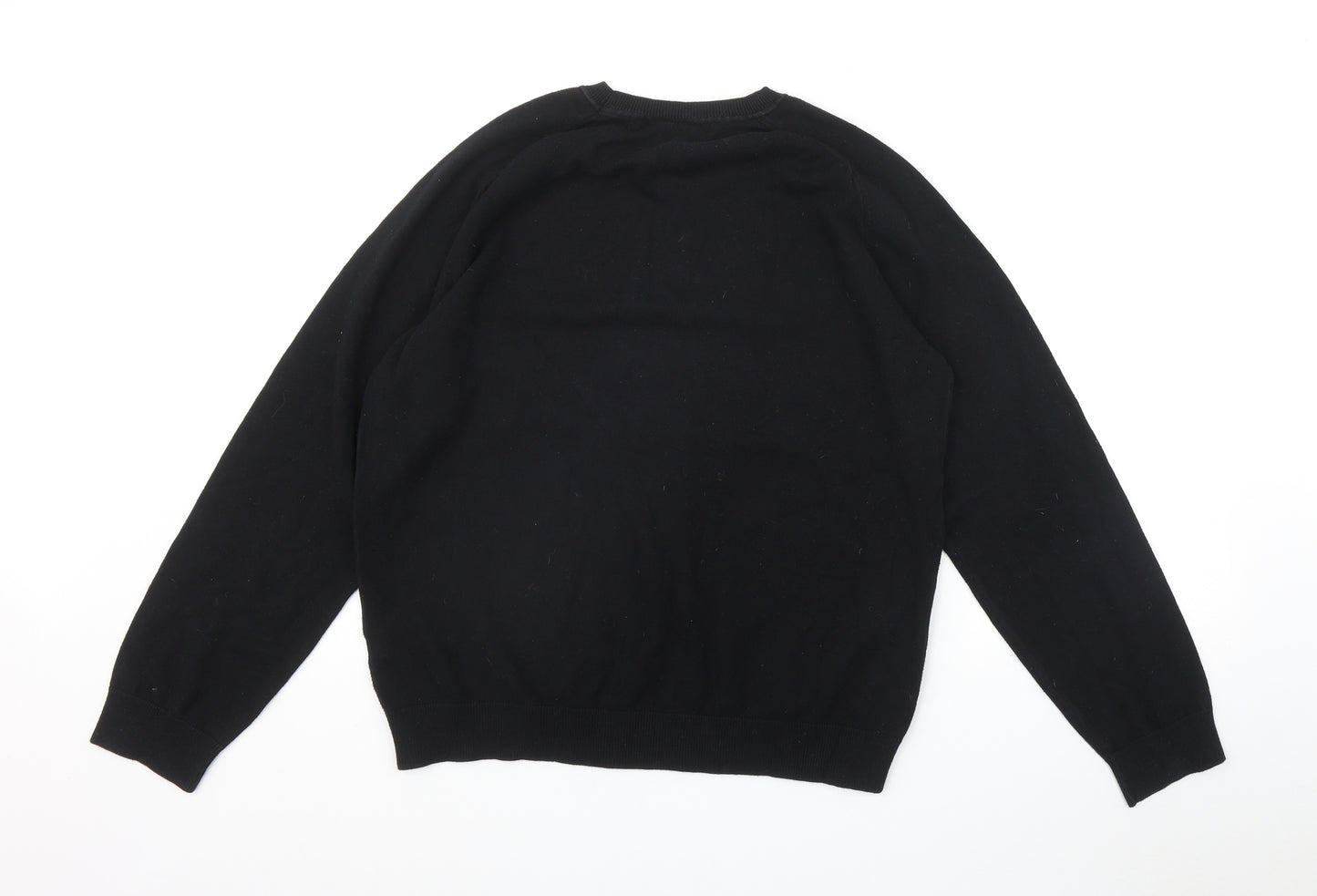 Burton Mens Black Round Neck  Cotton Pullover Jumper Size L