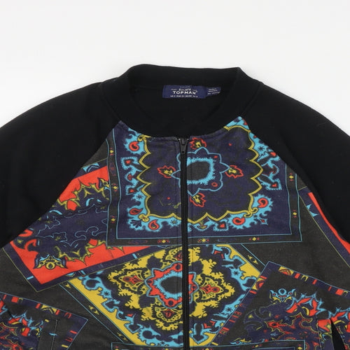 Topman Mens Black   Bomber Jacket Jacket Size S  Zip