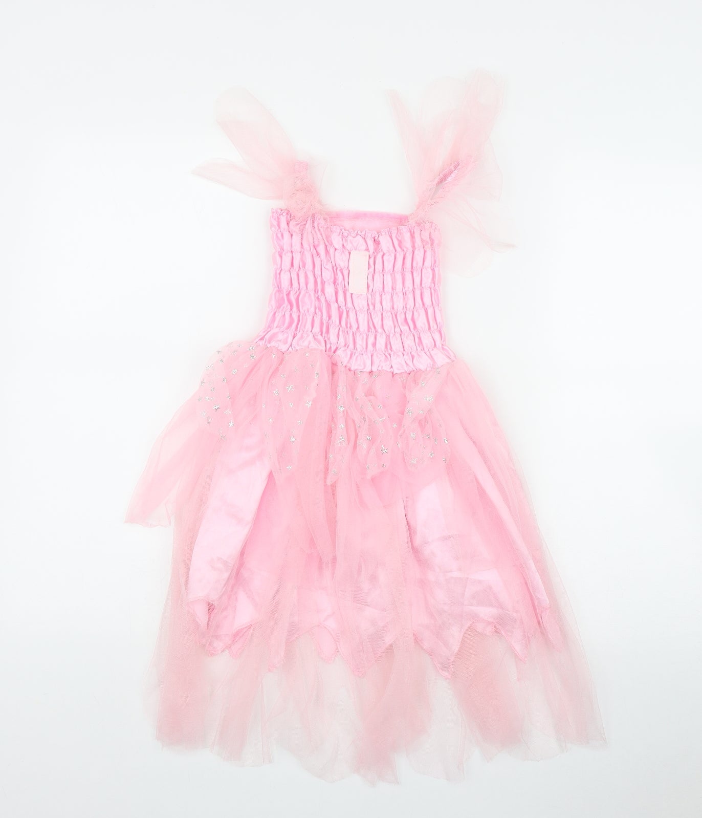 Little Princess Girls Pink  Polyester Fit & Flare  Size 3-4 Years  Square Neck  - Fancy Dress
