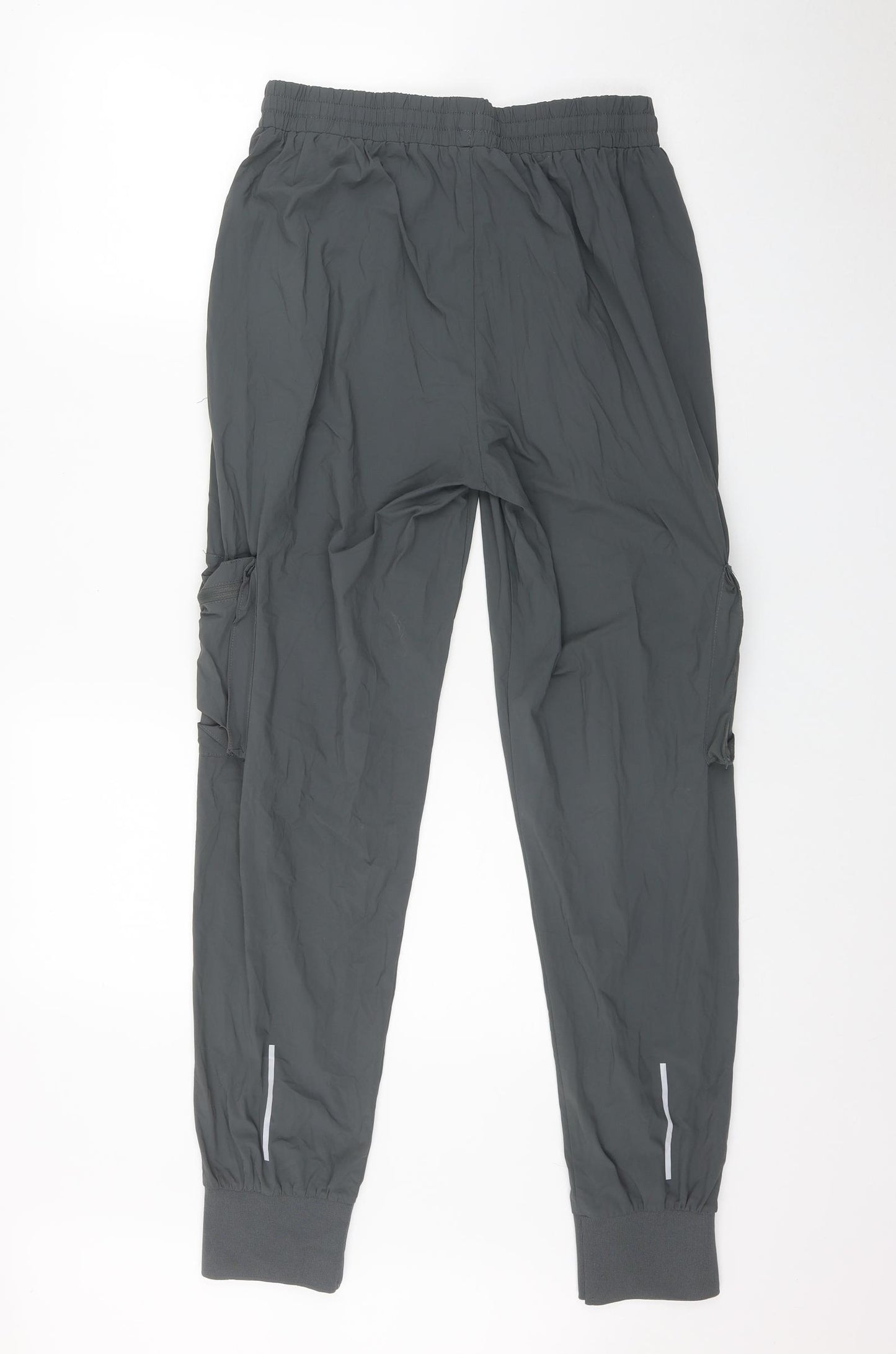BoohooMan Mens Grey  Polyester Jogger Trousers Size M L30 in Regular