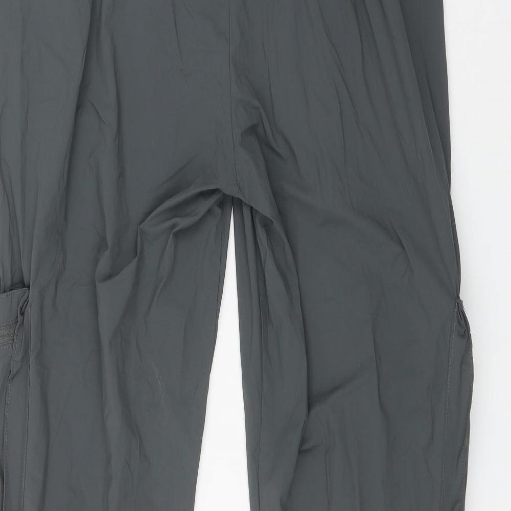 BoohooMan Mens Grey  Polyester Jogger Trousers Size M L30 in Regular
