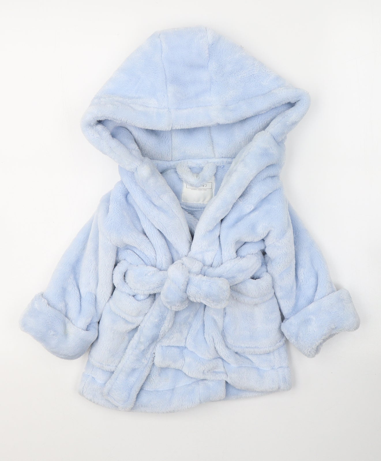 NEXT Baby Blue Solid Polyester Kimono One Piece Size 9-12 Months  Tie