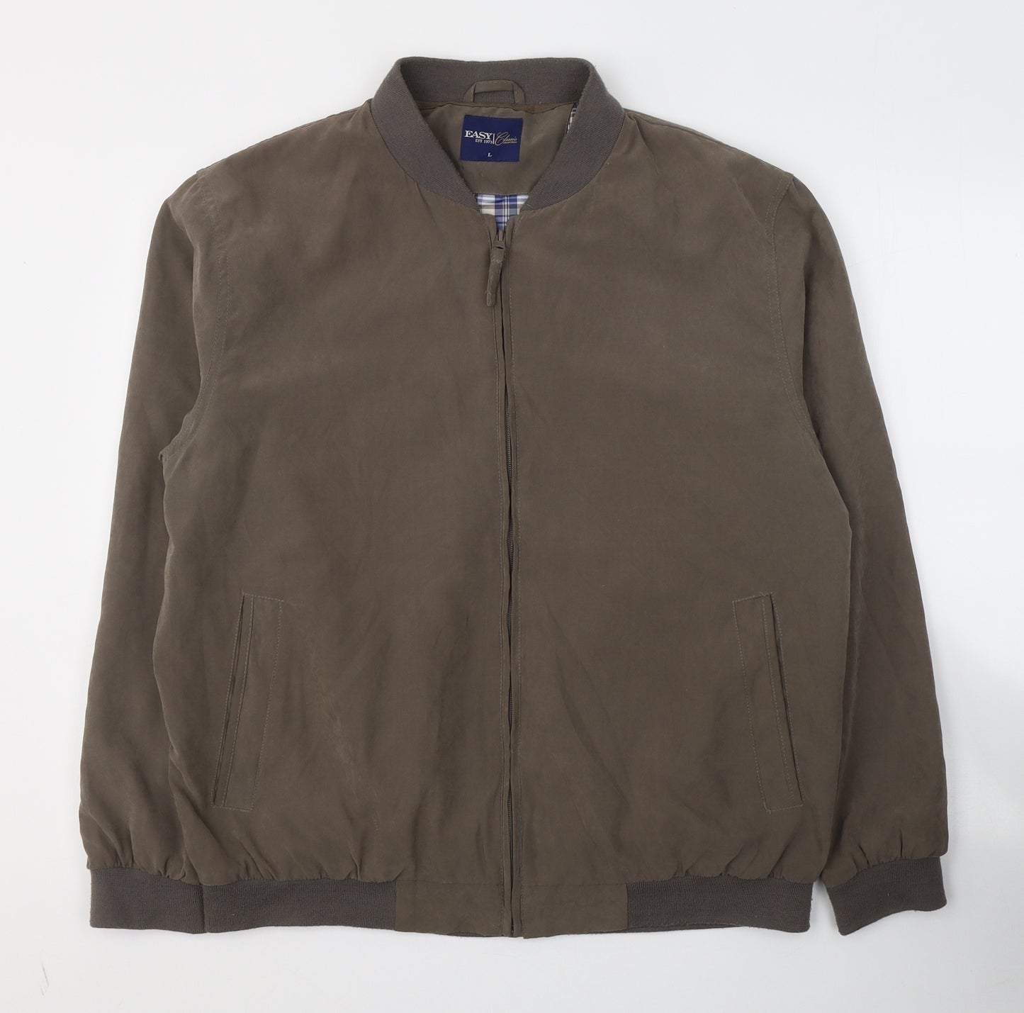 Easy Mens Brown   Jacket  Size L  Zip