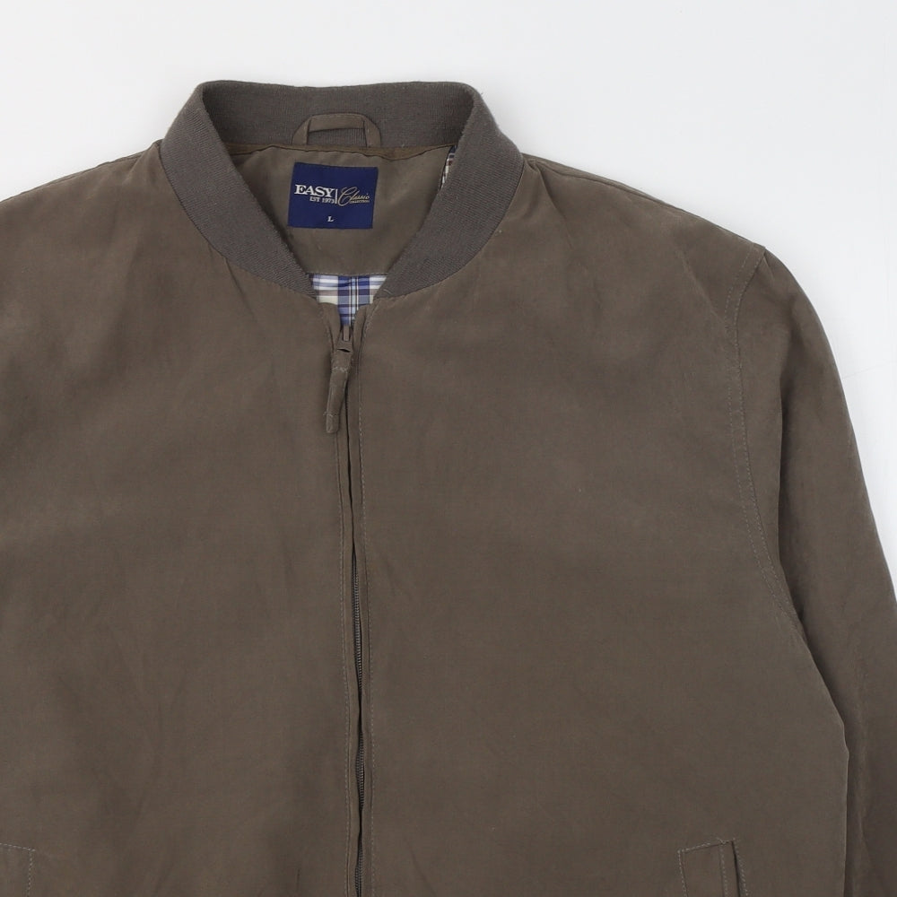 Easy Mens Brown   Jacket  Size L  Zip