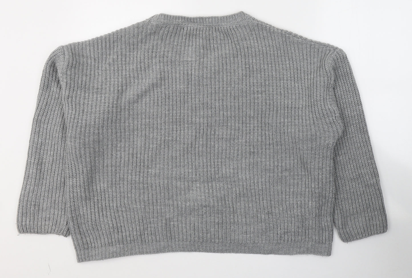 Atmosphere Womens Grey Round Neck  Acrylic Pullover Jumper Size 12