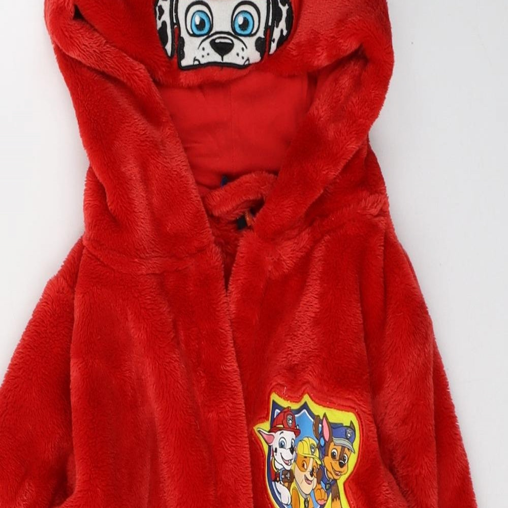 Paw Petrol Boys Red Solid Polyester  One Piece Size 4-5 Years  Tie - Paw patrol