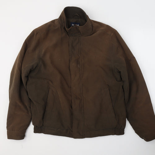 James Pringle Mens Brown   Jacket Coat Size M  Zip