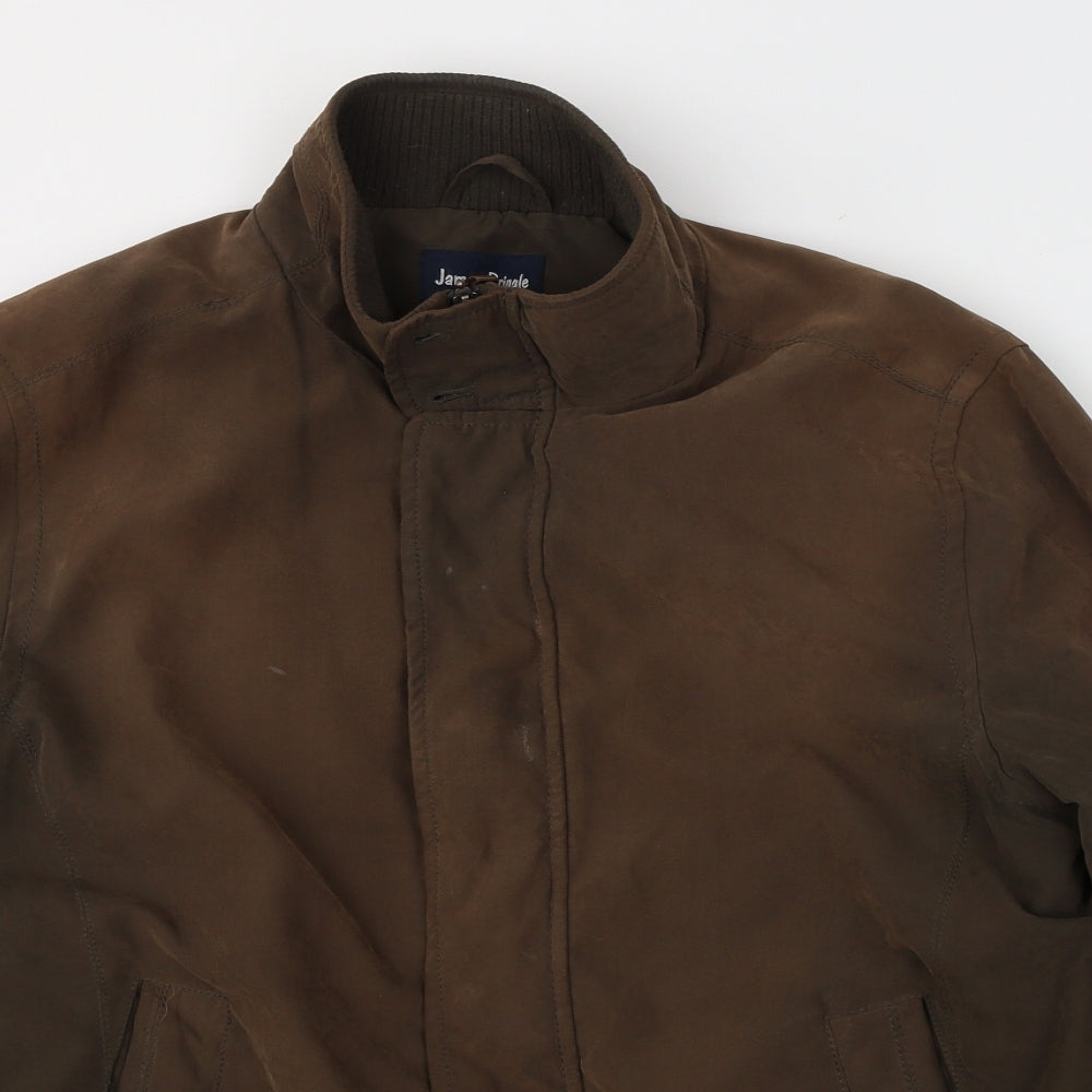 James Pringle Mens Brown   Jacket Coat Size M  Zip