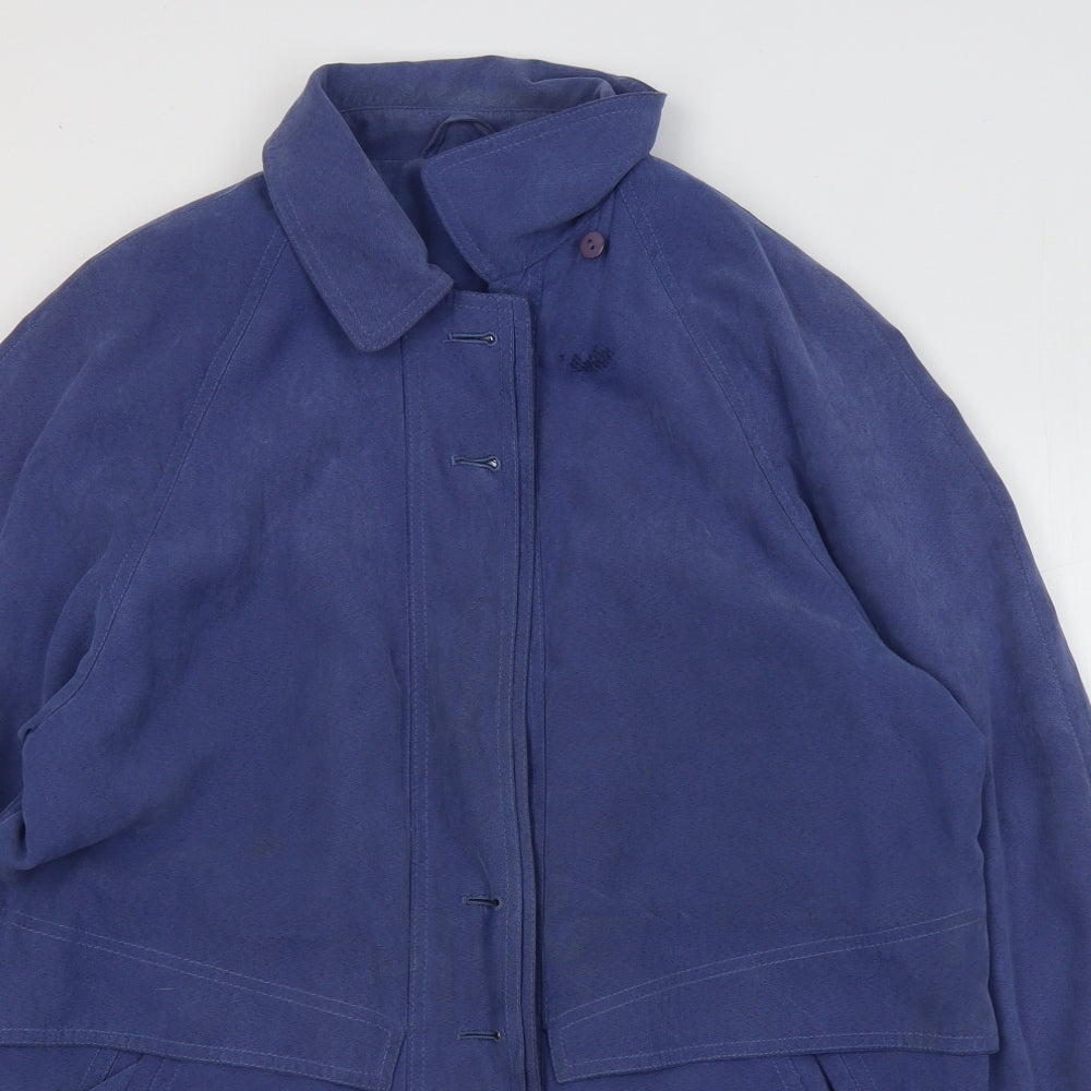 Dannimac Womens Blue   Trench Coat Coat Size M  Zip