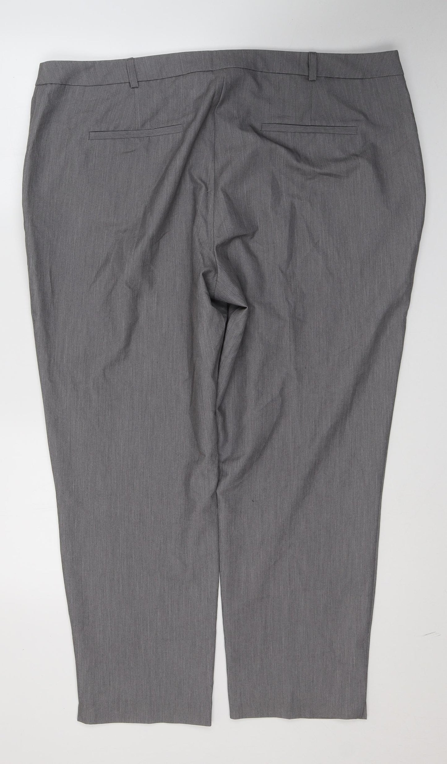 Dorothy Perkins Womens Grey  Polyester Cropped Trousers Size 16 L27 in Regular Button