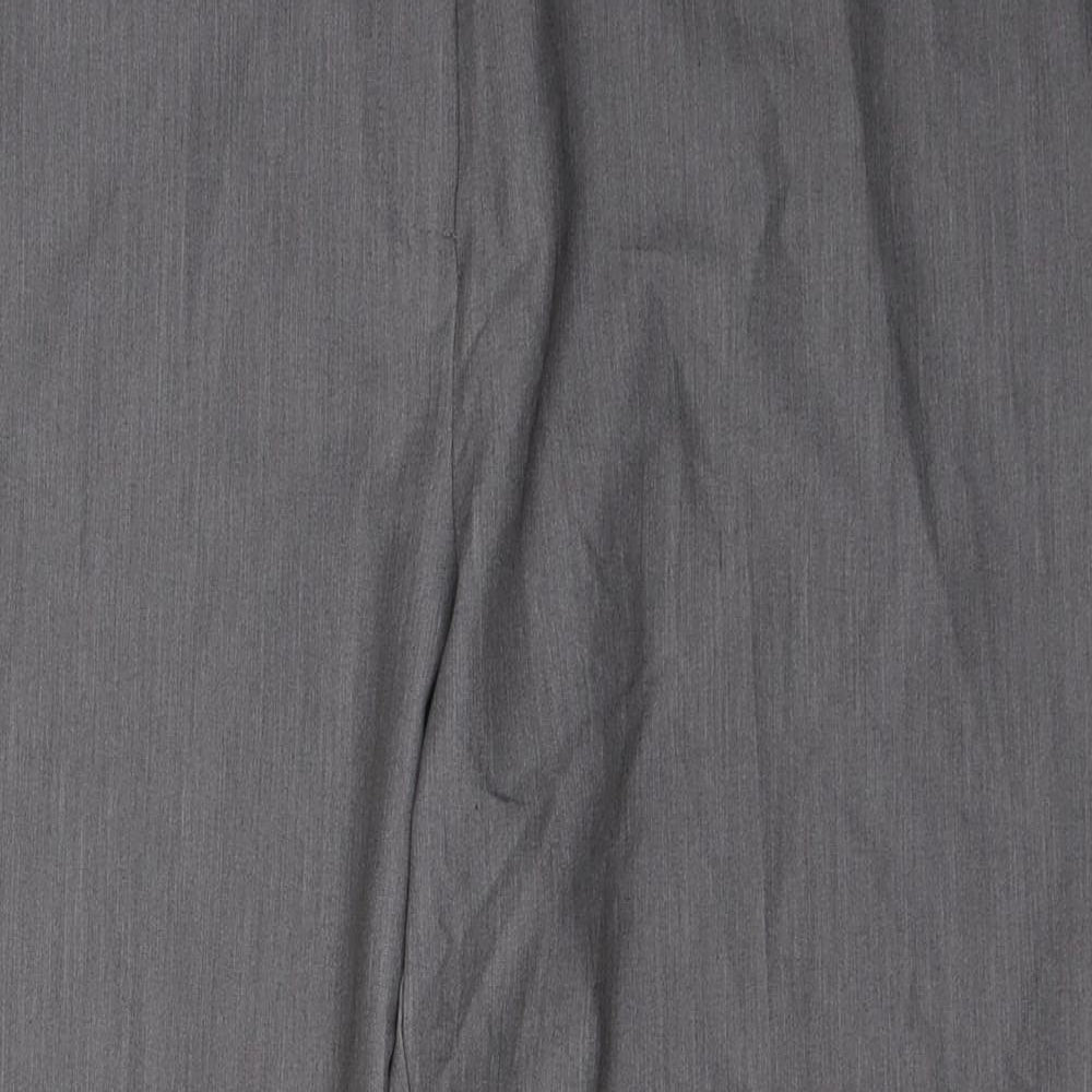 Dorothy Perkins Womens Grey  Polyester Cropped Trousers Size 16 L27 in Regular Button