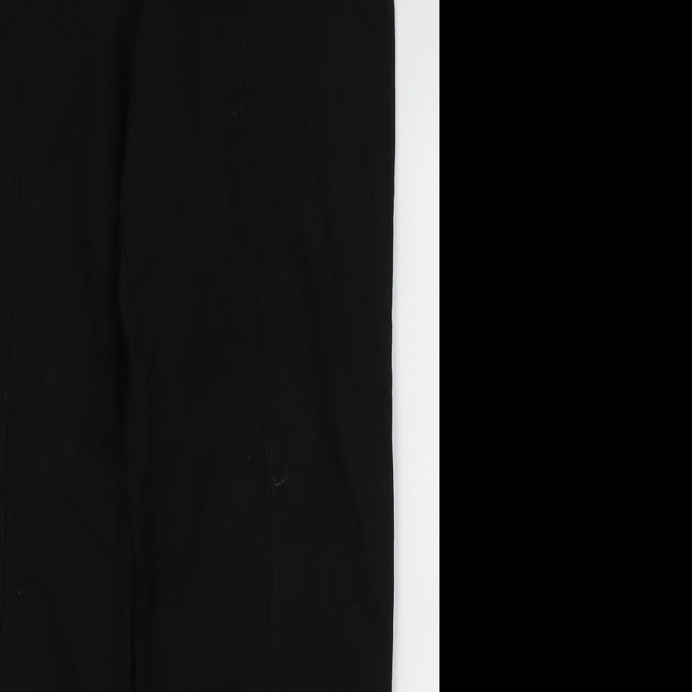 Per Una Womens Black  Polyester Trousers  Size 14 L29 in Regular Button