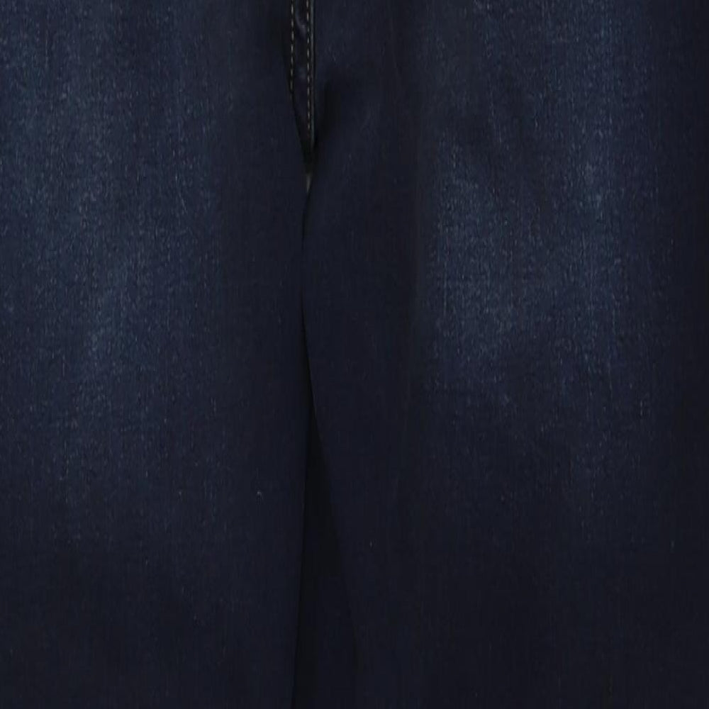 Peacocks Womens Blue  Cotton Skinny Jeans Size 16 L27 in Regular Button
