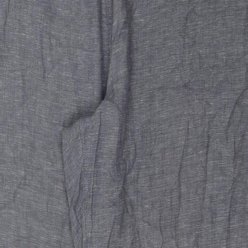 George Womens Grey  Linen Trousers  Size 20 L29 in Regular Tie