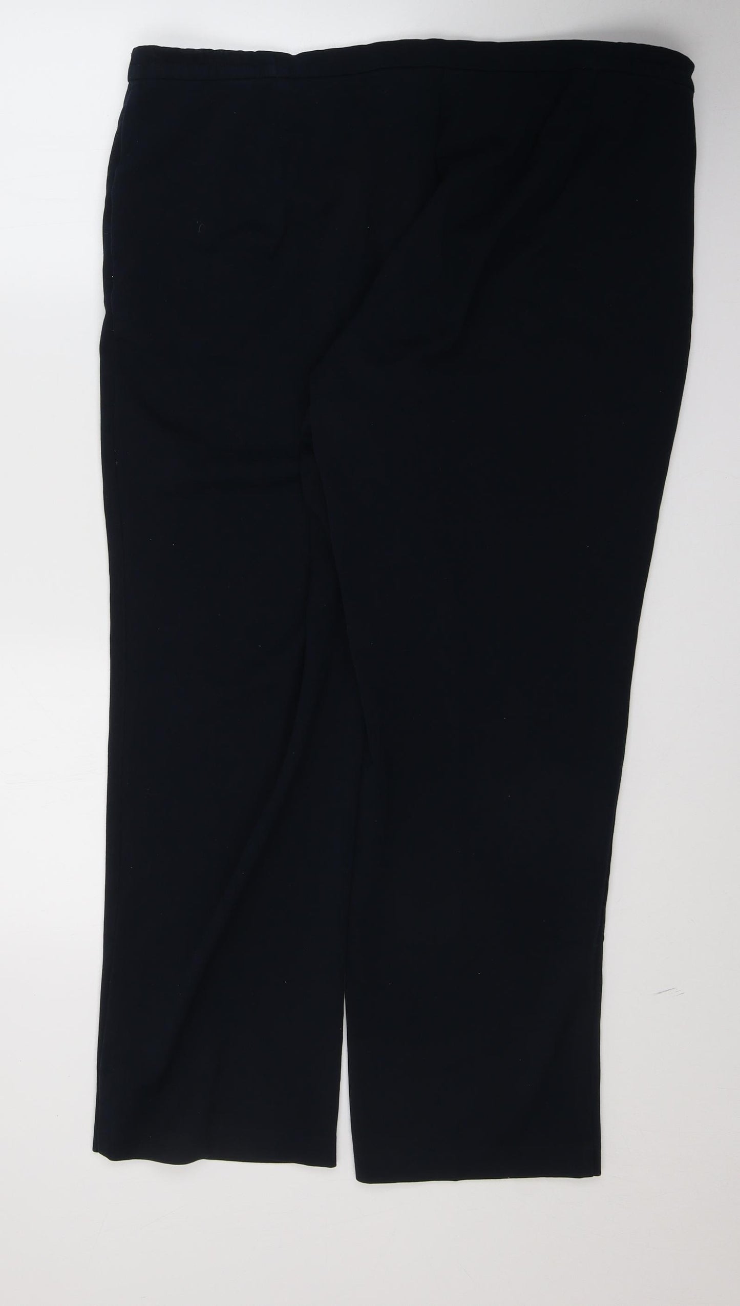 Marks and Spencer Womens Blue  Polyester Trousers  Size 18 L29 in Regular Button