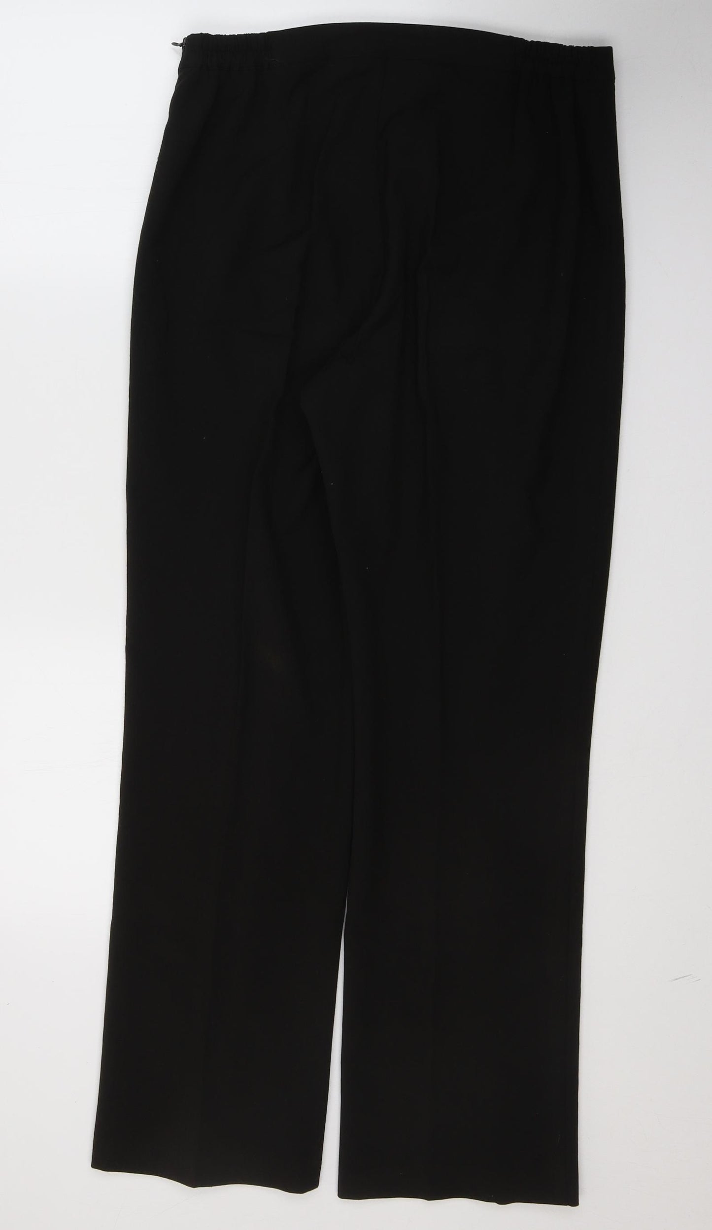 Sarah Hamilton Womens Black  Polyester Trousers  Size 12 L29 in Regular Zip