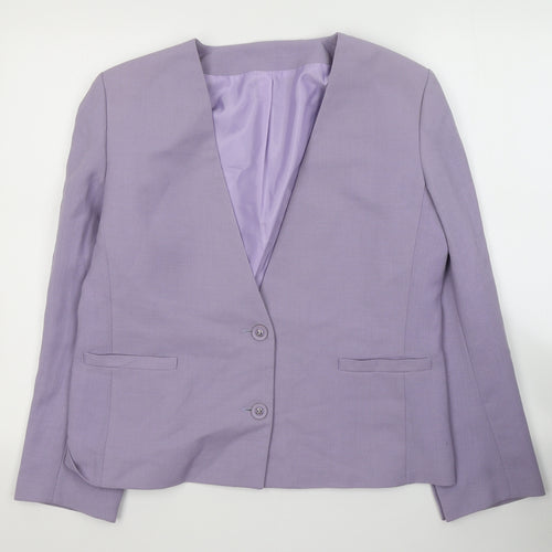 Great Britain Womens Purple   Jacket Blazer Size 14  Button