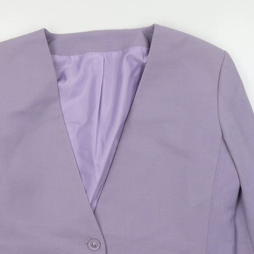 Great Britain Womens Purple   Jacket Blazer Size 14  Button