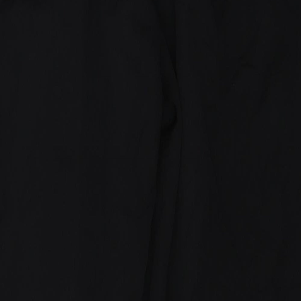 TU Womens Black  Polyester Cropped Trousers Size 16 L24 in Regular Button