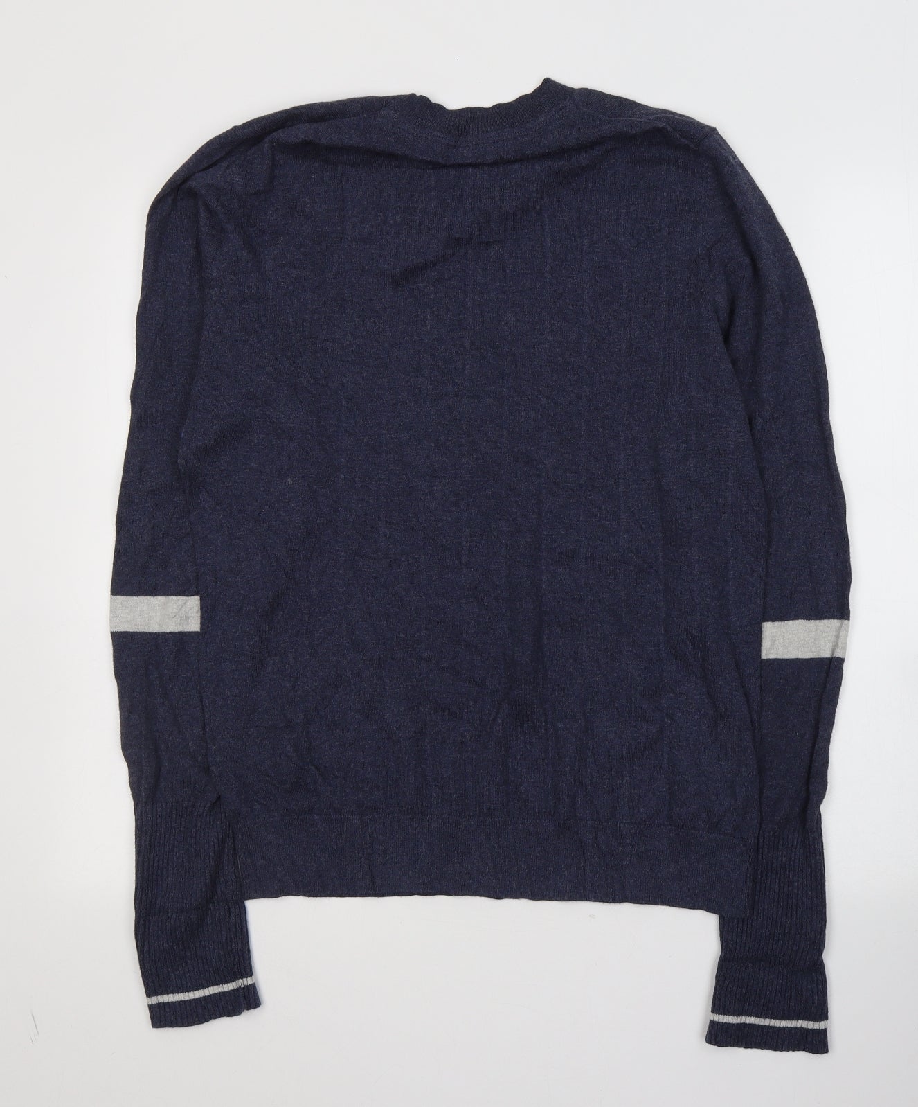Fat Face Mens Blue Round Neck Striped Cotton Pullover Jumper Size S